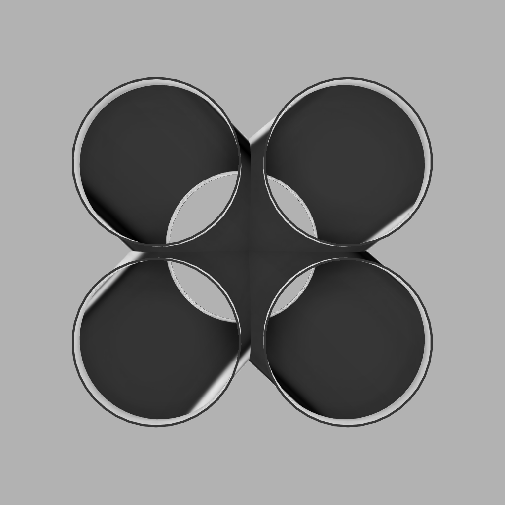 6" to 6" 4-Way Splitter Duct Connection for Woodwork Dust, Grow Tent