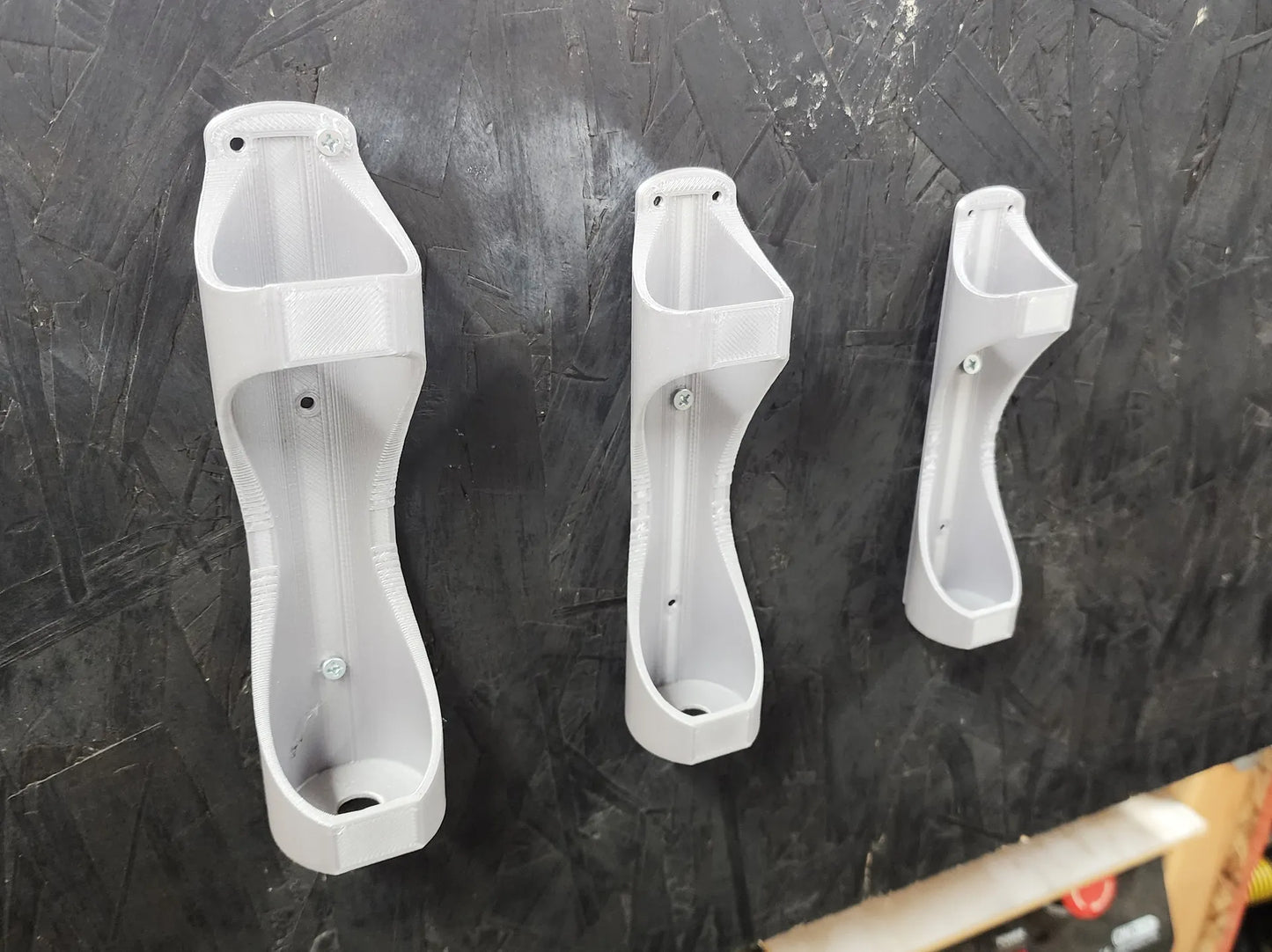 Universal Single Vertical Fishing Pole Holder Wall Mount - Fits ANY Size (30mm-39mm) 3-Pack