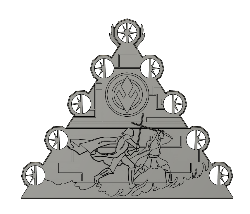 Display Stand For Kyber Crystal Series 2 II From Savi's Workshop - Galaxy's Edge - Artwork Edition 9 Slots