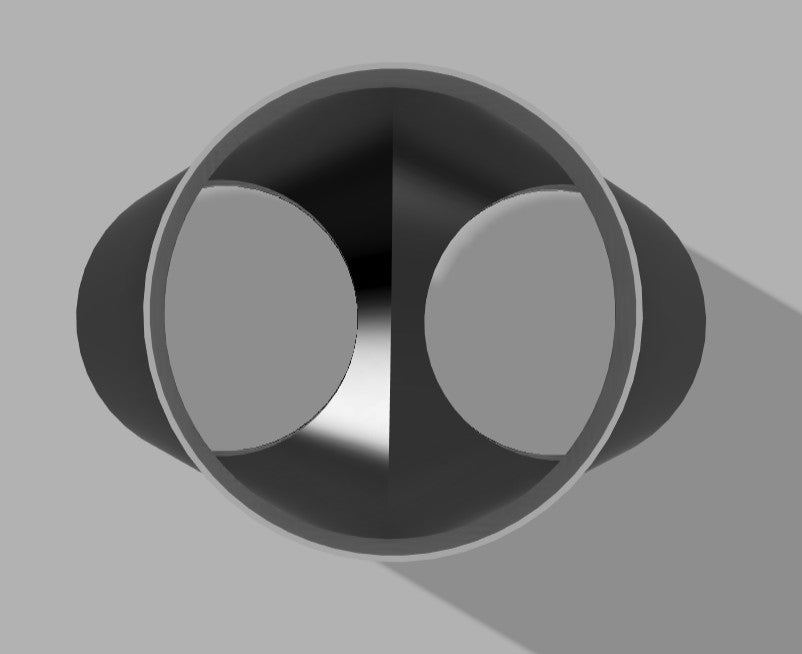 6" to 6" 2-Way Splitter Duct Connection for Woodwork Dust, Grow Tent