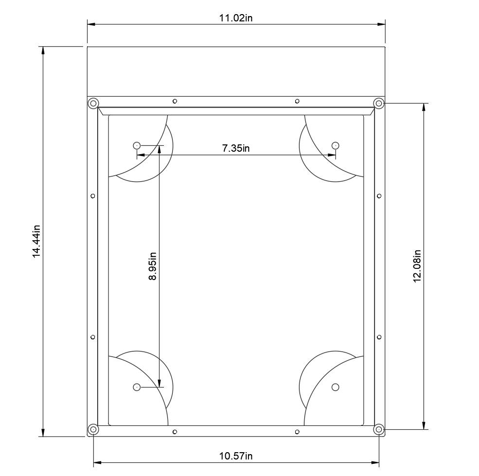 Flat Mount For Starlink Mini - RV's Trucks Cars Boats - 1.7in Low Profile! USA