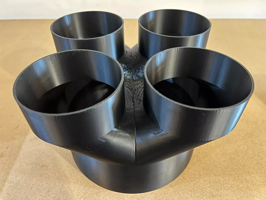 16" to 8" 4-Way Splitter Duct Connection for Woodwork Dust, Grow Tent
