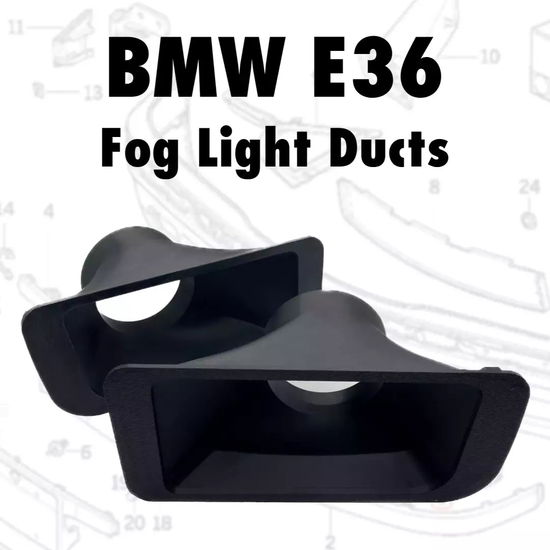 BMW E36 Fog Light Ducts - Left & Right Set (3" OD)