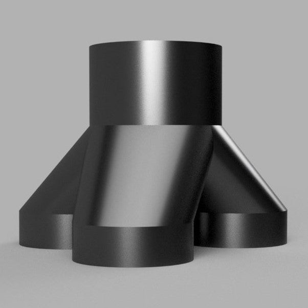 6" to 6" 3-Way Splitter Duct Connection for Woodwork Dust, Grow Tent