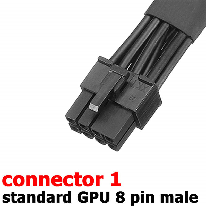 18 AWG Dual Mini 6 Pin to 8 Pin PCIE Express Braided Sleeved Cable for Mac Pro
