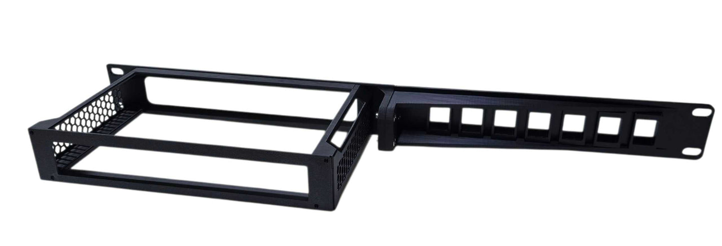19" Rack Mount Compatible W/ Cloud Gateway Fiber UCG-Fiber (1U, 19inch) + 7 Keystone Slots