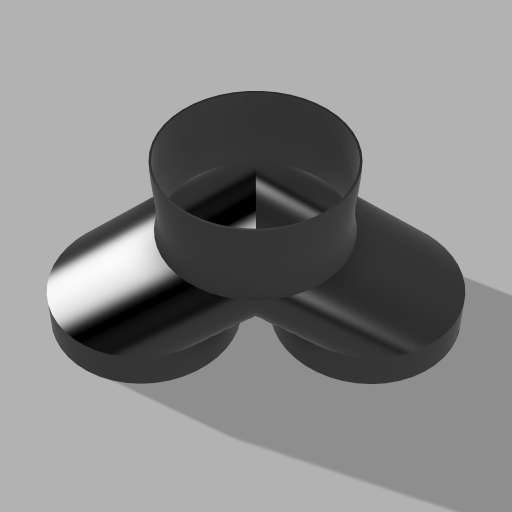 5" to 5" 2-Way Splitter Duct Connection for Woodwork Dust, Grow Tent