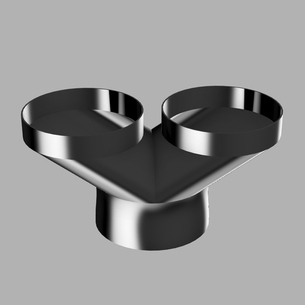 5" to 5" 2-Way Splitter Duct Connection for Woodwork Dust, Grow Tent