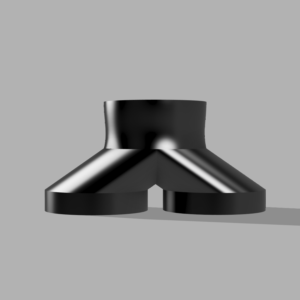 5" to 5" 2-Way Splitter Duct Connection for Woodwork Dust, Grow Tent