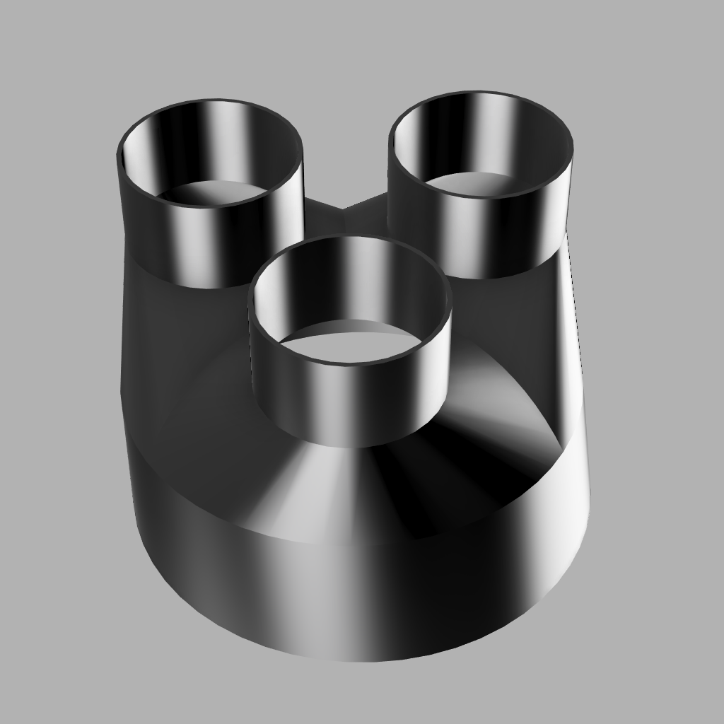 8" to 3" 3-Way Splitter Duct Connection for Woodwork Dust, Grow Tent