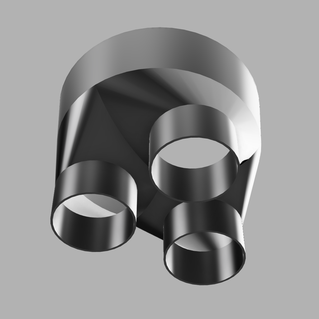 8" to 3" 3-Way Splitter Duct Connection for Woodwork Dust, Grow Tent