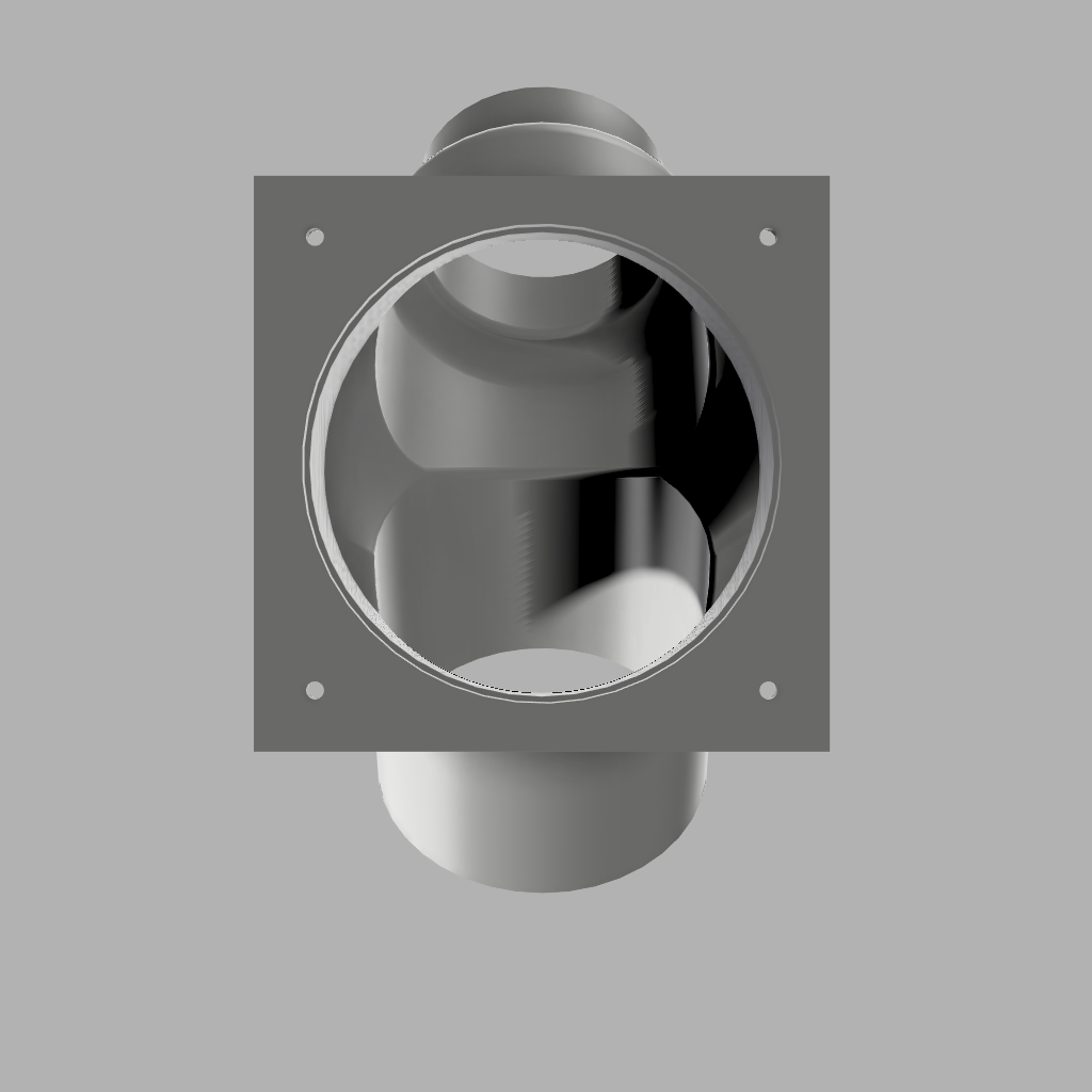 5" Port to 1x 4" Duct & 1x 3" Duct WYE 2-Way Splitter Duct Connection for HVAC, Woodwork Dust, Grow Tent