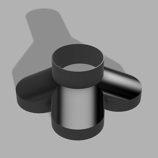 3" to 3" 4-Way Splitter Duct Connection for Woodwork Dust, Grow Tent