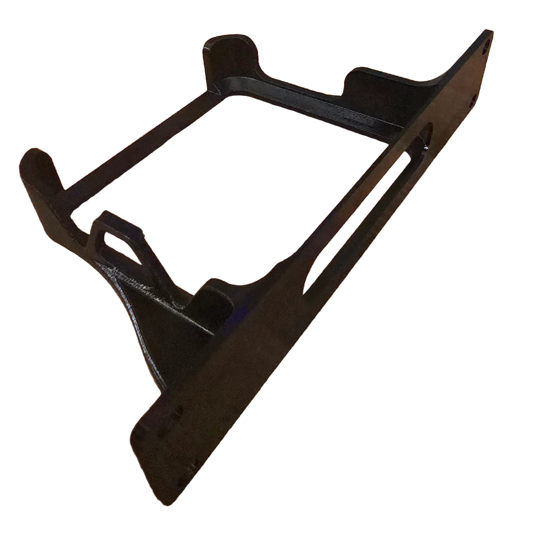 Black Plastic bracket on a White surface