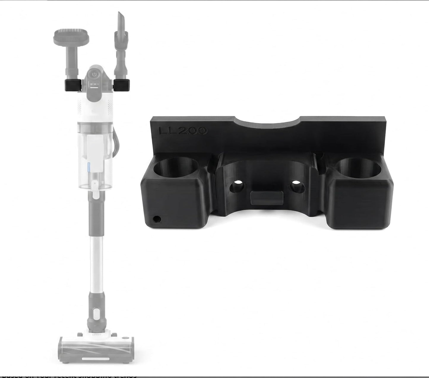 Wall Mount Holder for Levoit LVAC-300 Cordless Vacuum, All-in-One Storage Organizer with Accessory Holders, Space Saving for Garage, Closet, Utility Room