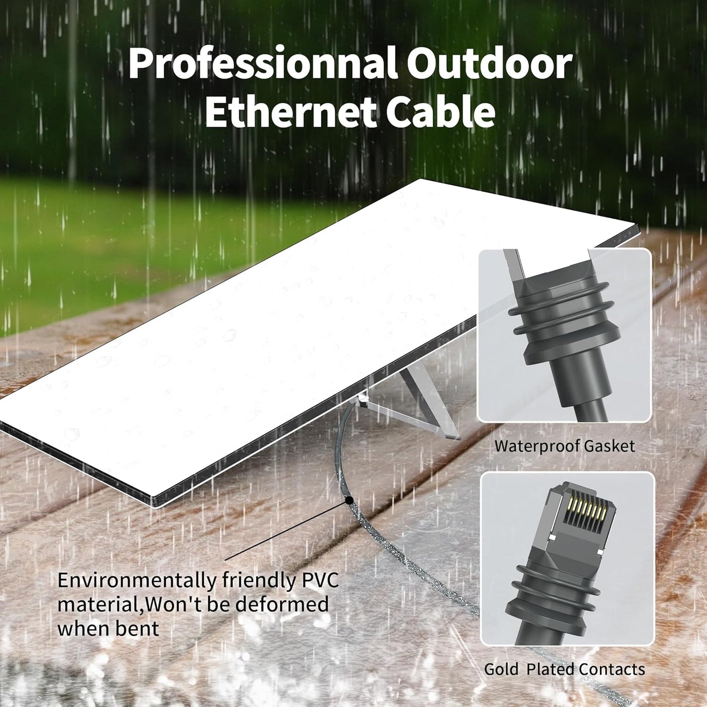 Starlink Gen 3 Replacement Cable CAT5e (15m/50ft, 23m/75ft, 30m/100ft, 45m/150ft)