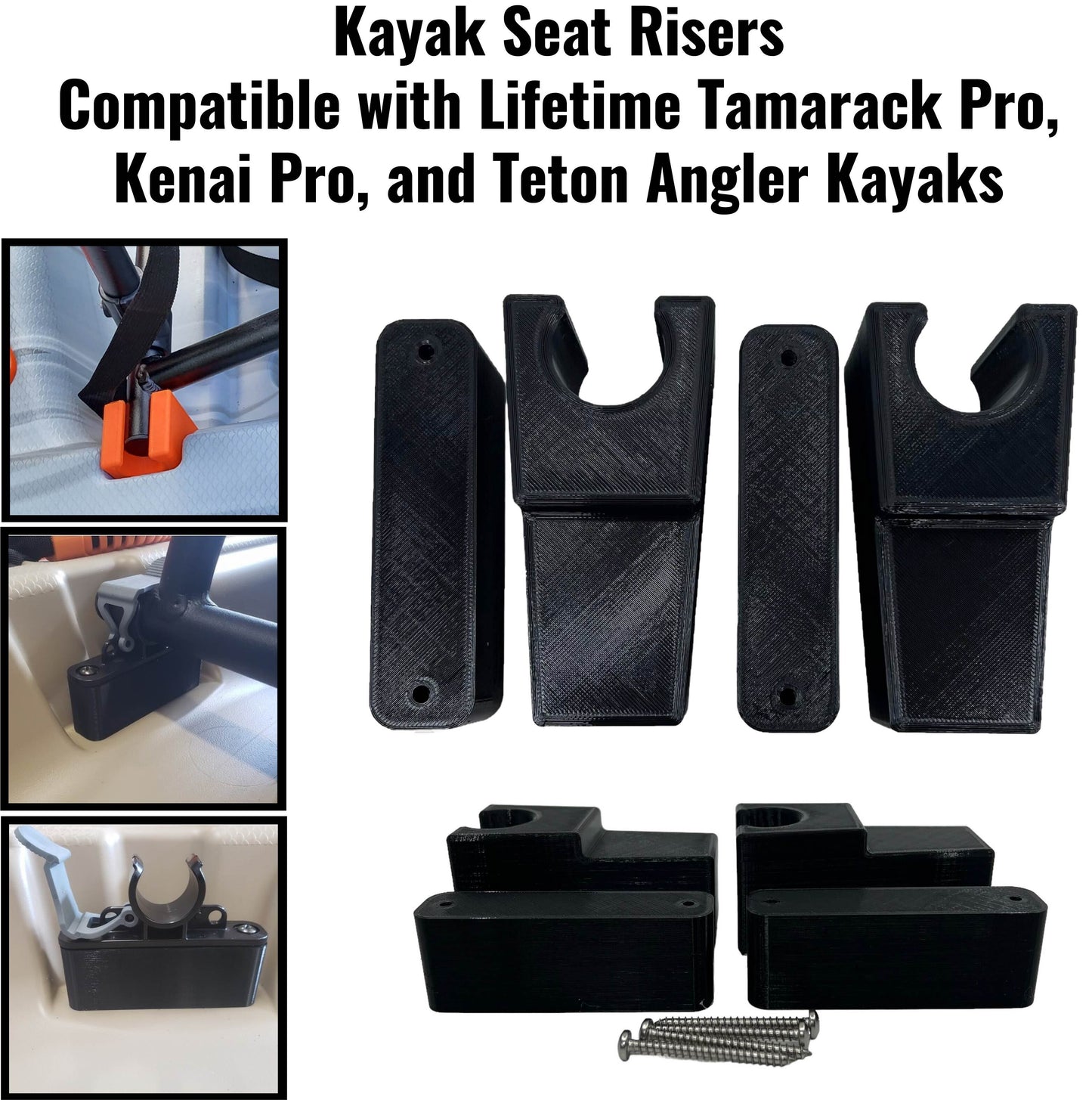 Kayak Seat Riser for Lifetime Tamarack Pro, Kenai Pro, and Teton Angler kayaks (NO SEAT INCLUDED)