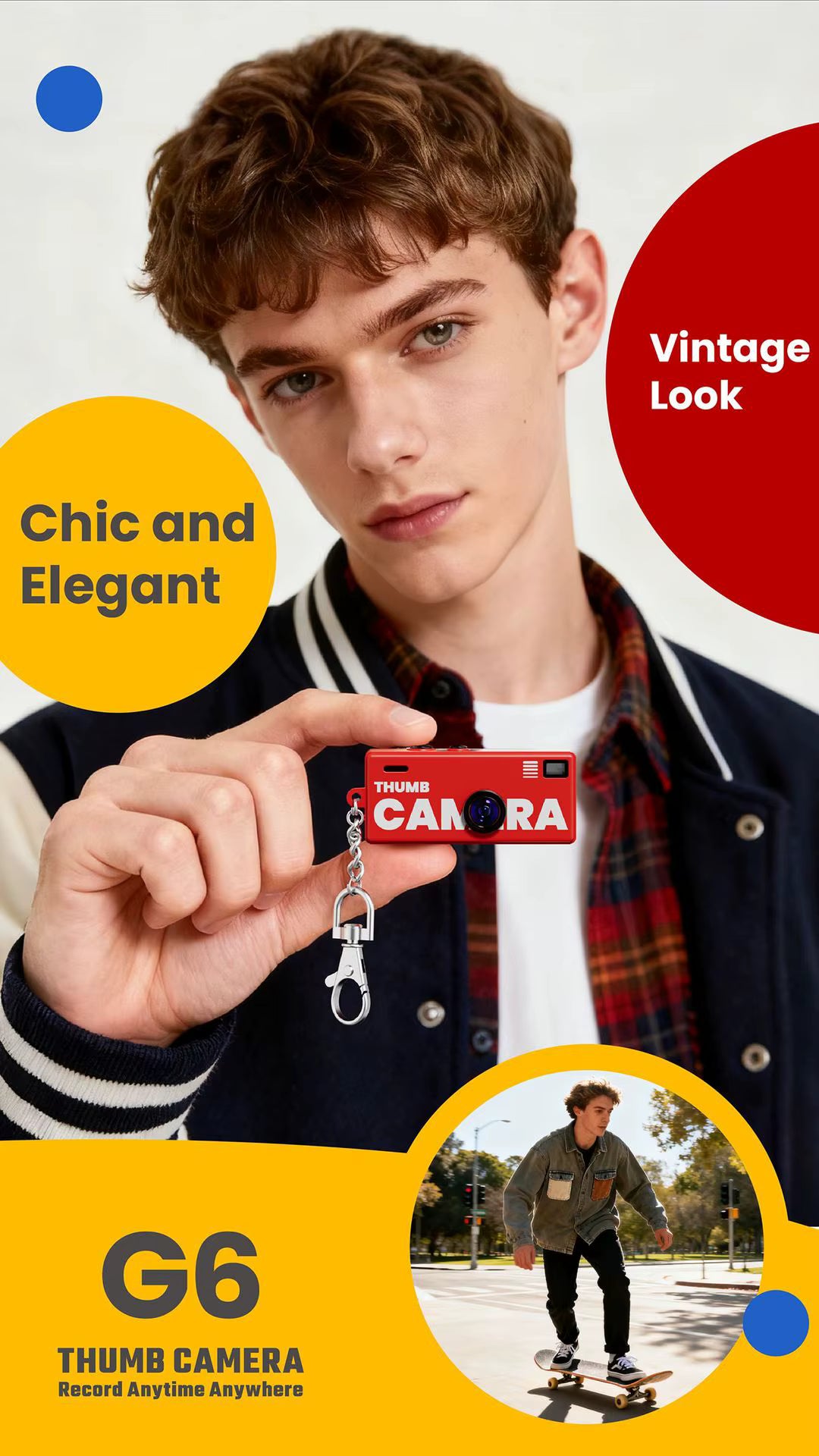 Tiny Magecam Retro Digital Keychain Camera