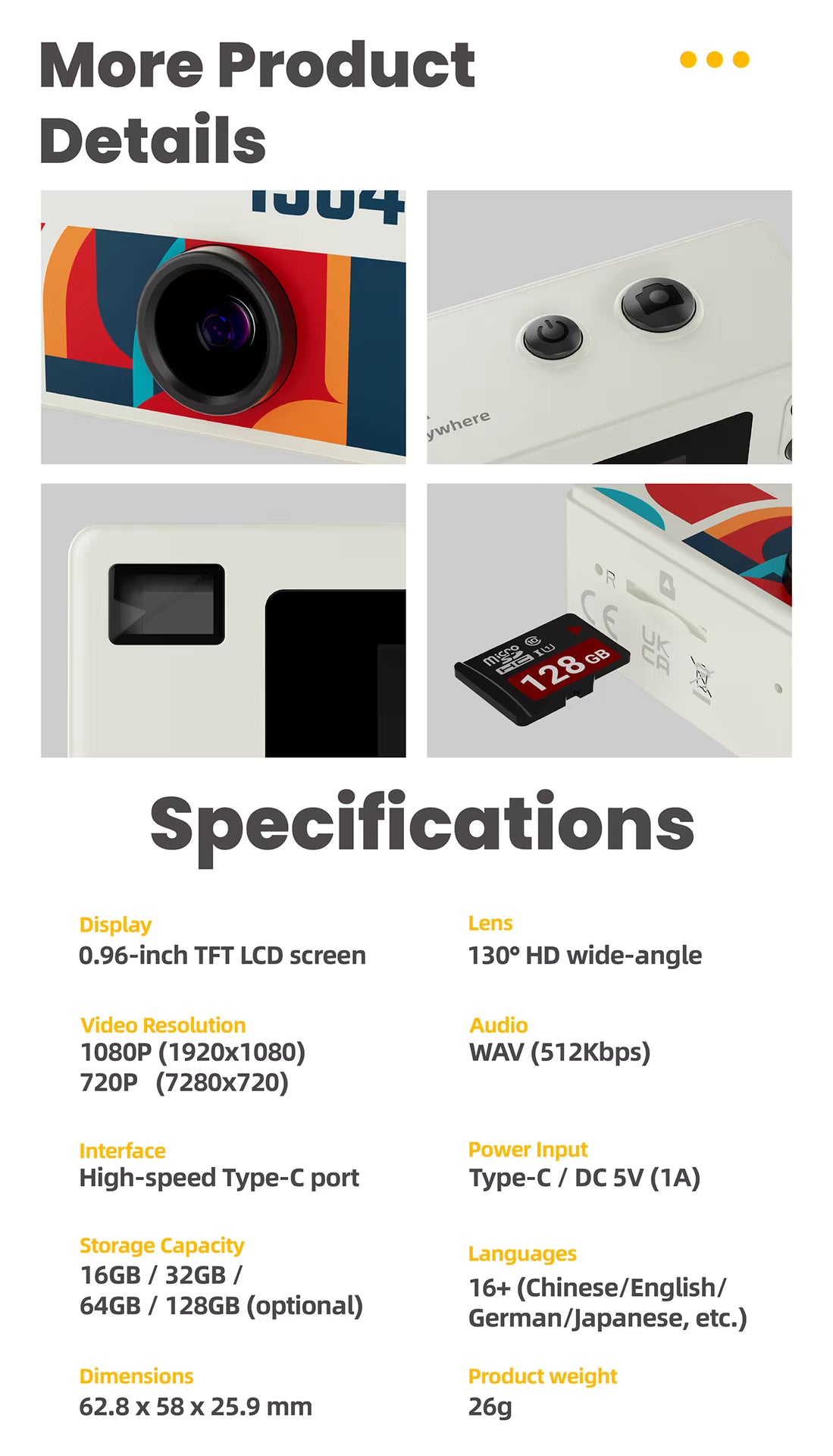Tiny Magecam Retro Digital Keychain Camera