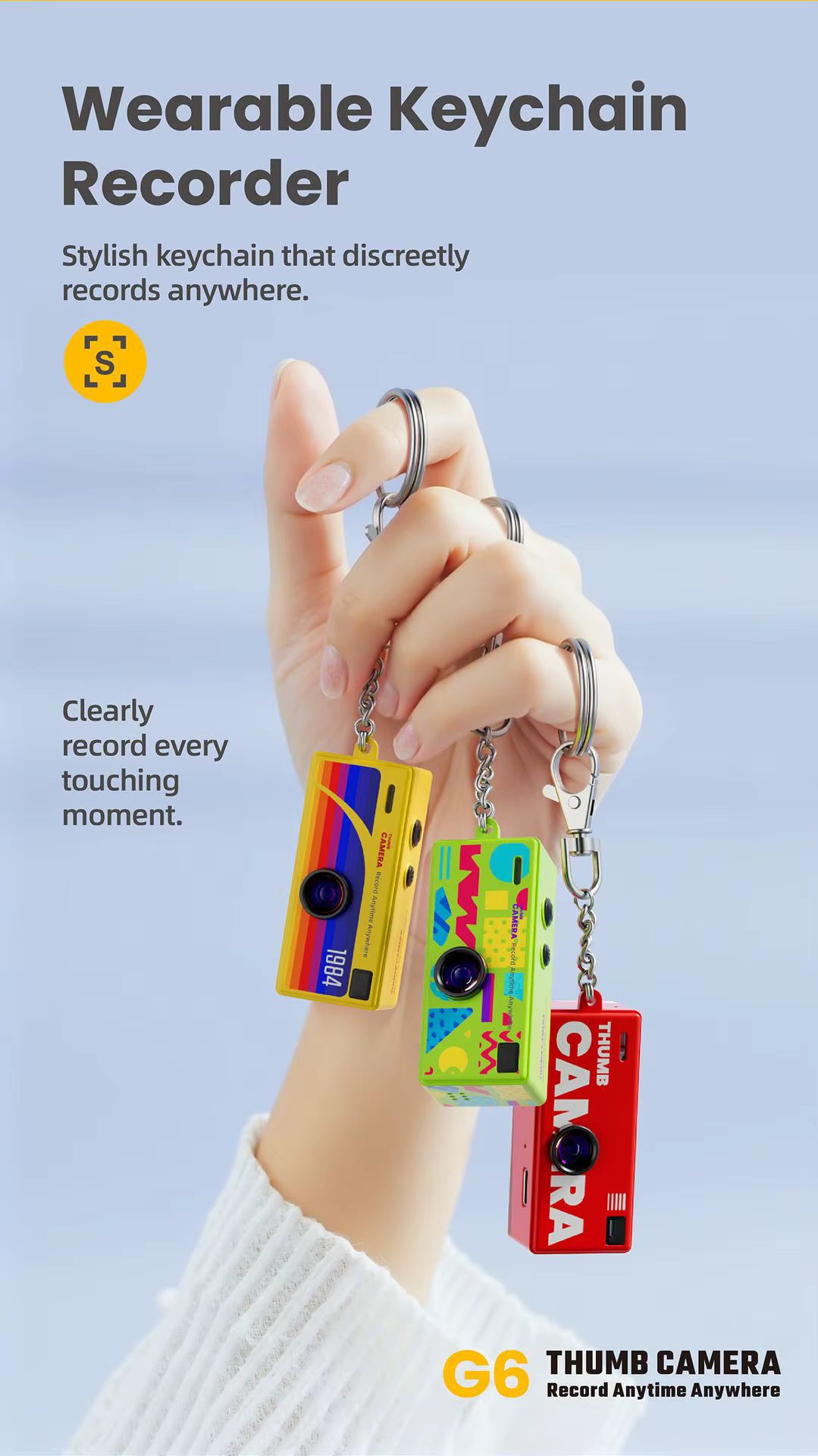 Tiny Magecam Retro Digital Keychain Camera