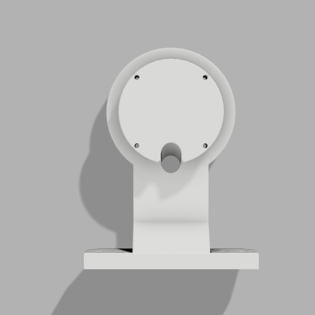 White wall-mounted clock on a gray background