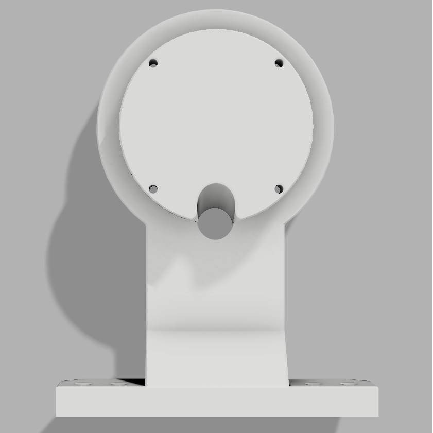 Modern white clock on a gray background