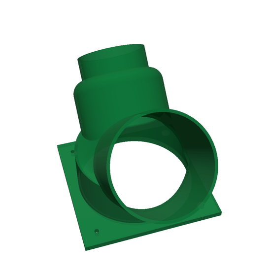 5" Port to 1x 4" Duct & 1x 3" Duct WYE 2-Way Splitter Duct Connection for HVAC, Woodwork Dust, Grow Tent