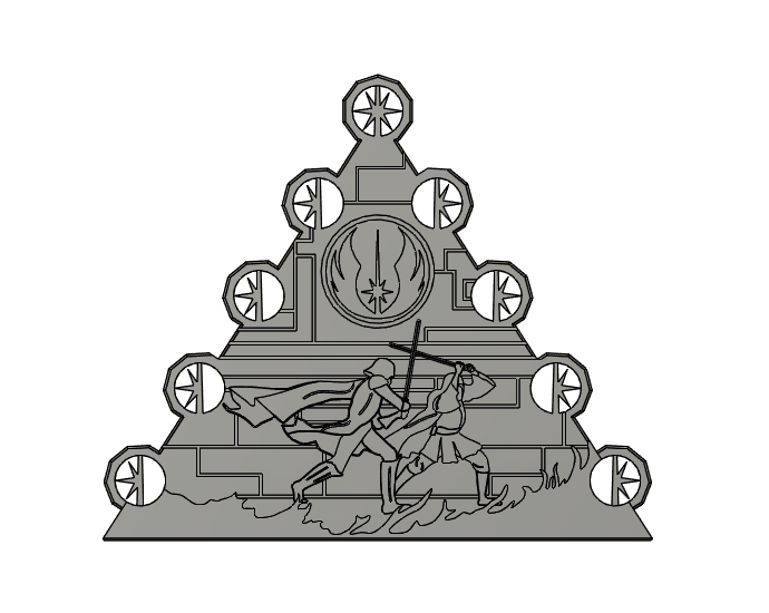 Display Stand For Kyber Crystal Series 2 II From Savi's Workshop - Galaxy's Edge - Artwork Edition 9 Slots