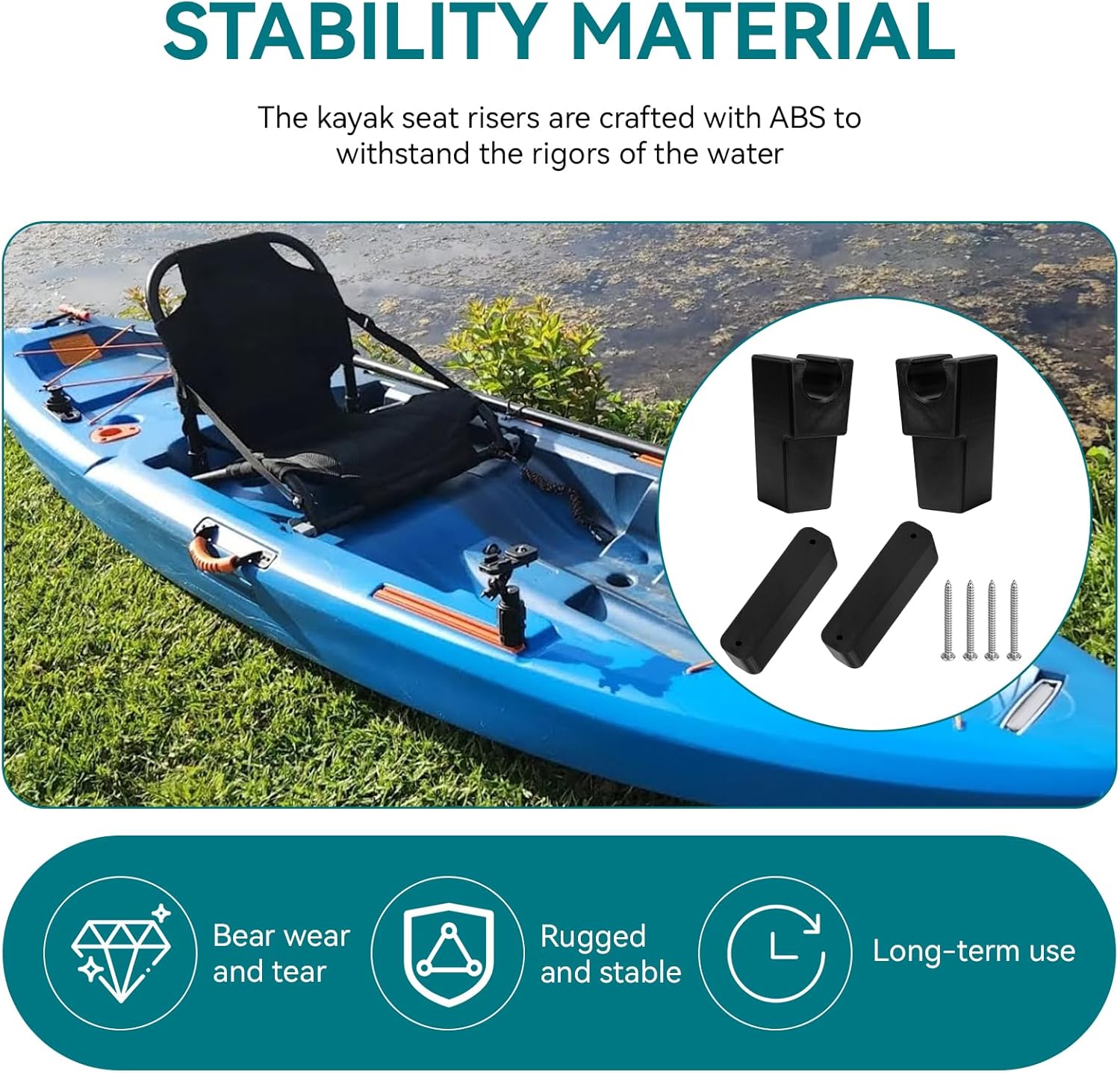 Kayak Seat Riser for Lifetime Tamarack Pro, Kenai Pro, and Teton