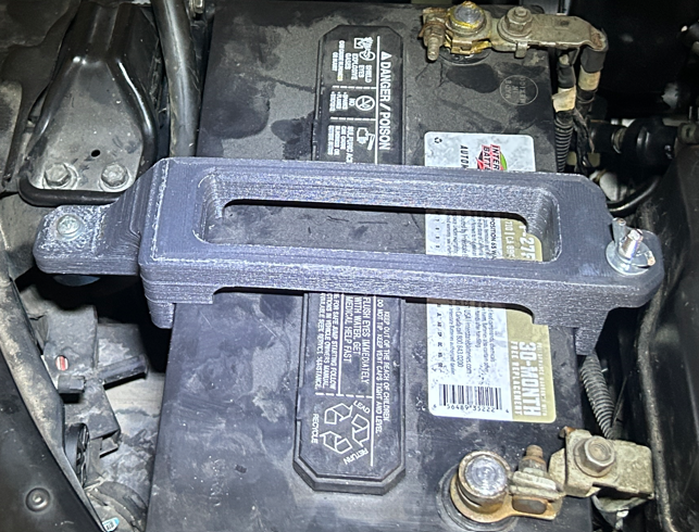 Lexus SC300 SC400 (1992–2000) Battery Hold Down Bracket | CF-PETG | Replaces 74404A