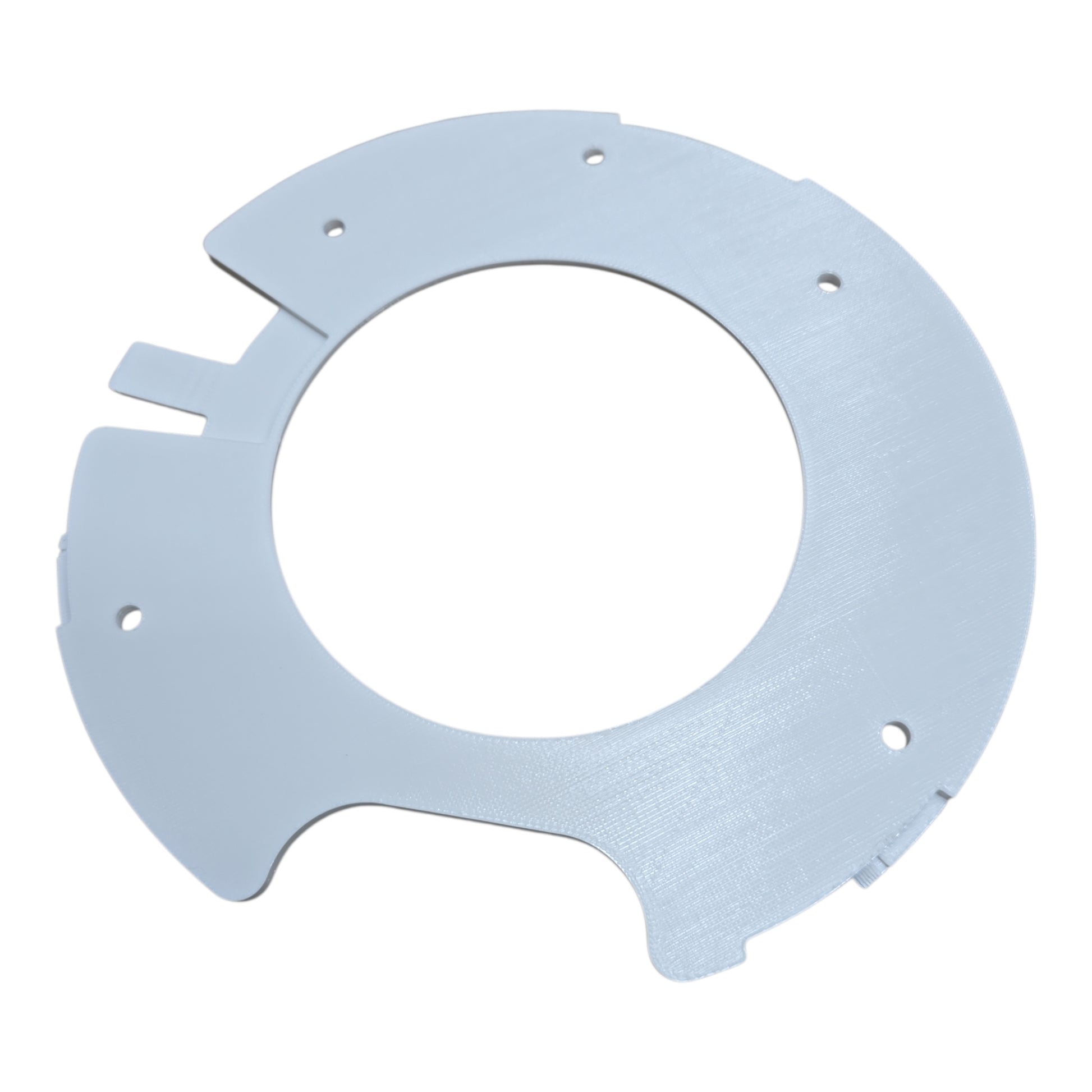 Metal gasket on a white background