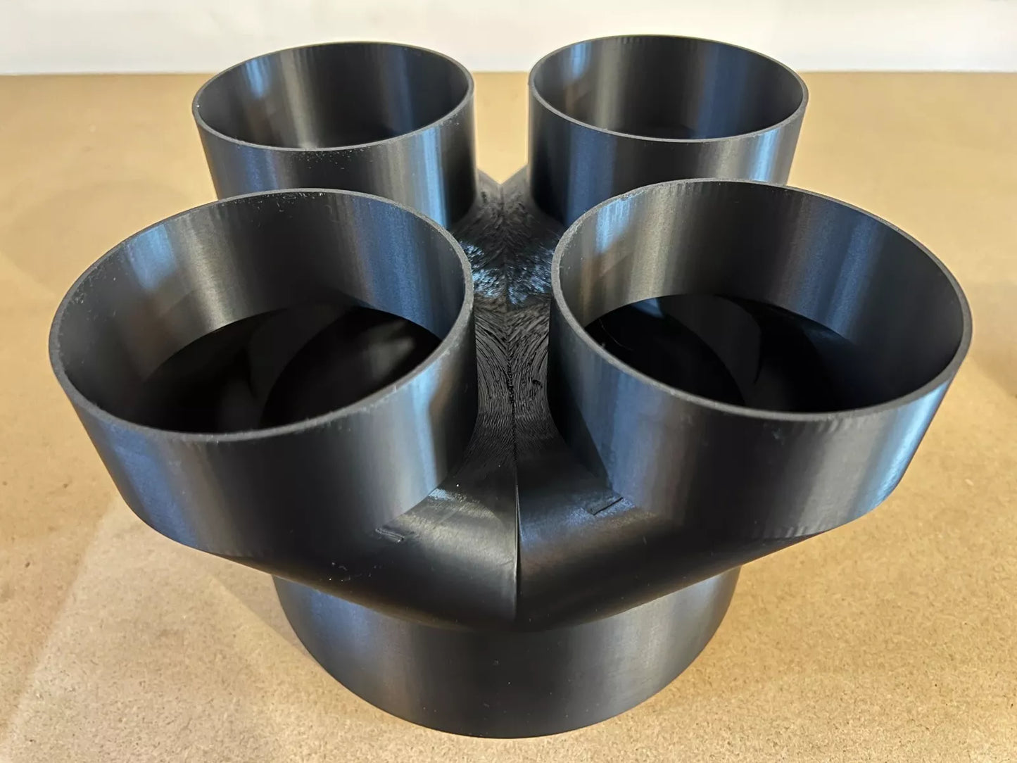 8" to 4" 4-Way Splitter Duct Connection for Woodwork Dust, Grow Tent