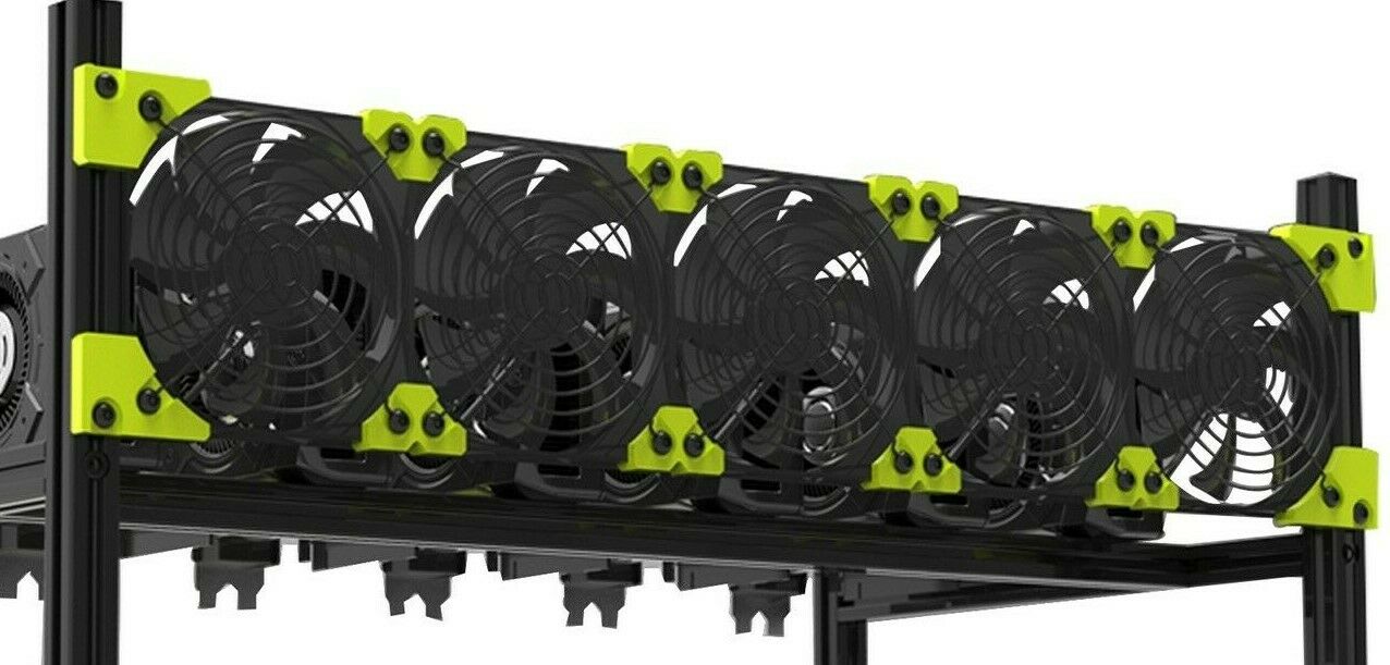 Fan Mounting Bracket 120mm Fans 6-GPU Veddha Mining Rigs New