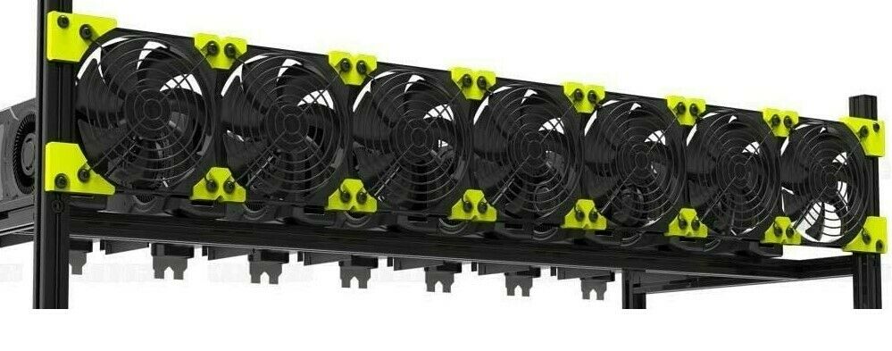 Fan Mounting Bracket 120mm Fans 8-GPU Veddha Mining Rigs New